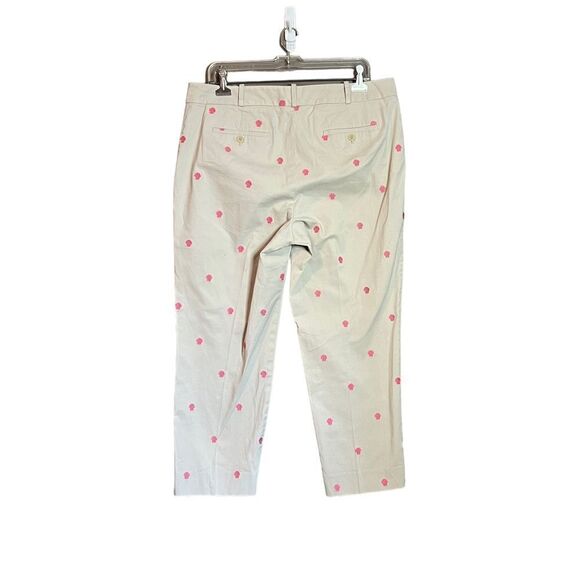 Talbots beige embroidered clam capris. Size 12 - Picture 7 of 8